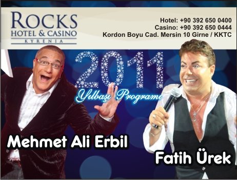 Fatih Ürek, Tıpatıp Show ve Mehmet Ali Erbil 2011 Yılbaşında Rocks Hotel